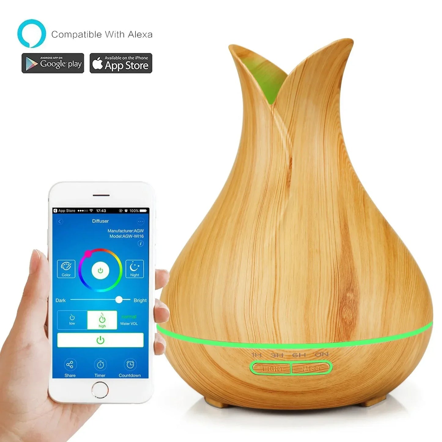 Humidificador Inteligente y Difusor de Aromaterapia WiFi