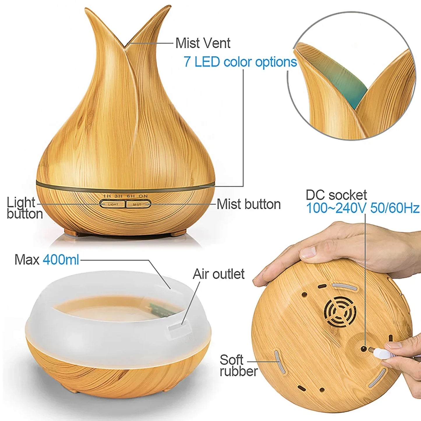 Humidificador Inteligente y Difusor de Aromaterapia WiFi